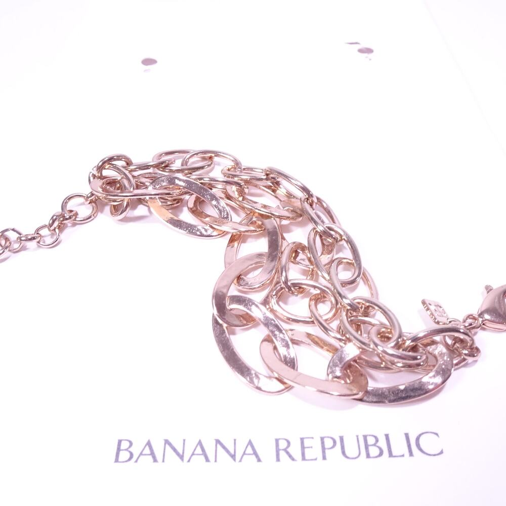 Banana Republic Women's Gold Triple Link Bracelet NWT 78 - Picture 5 of 7